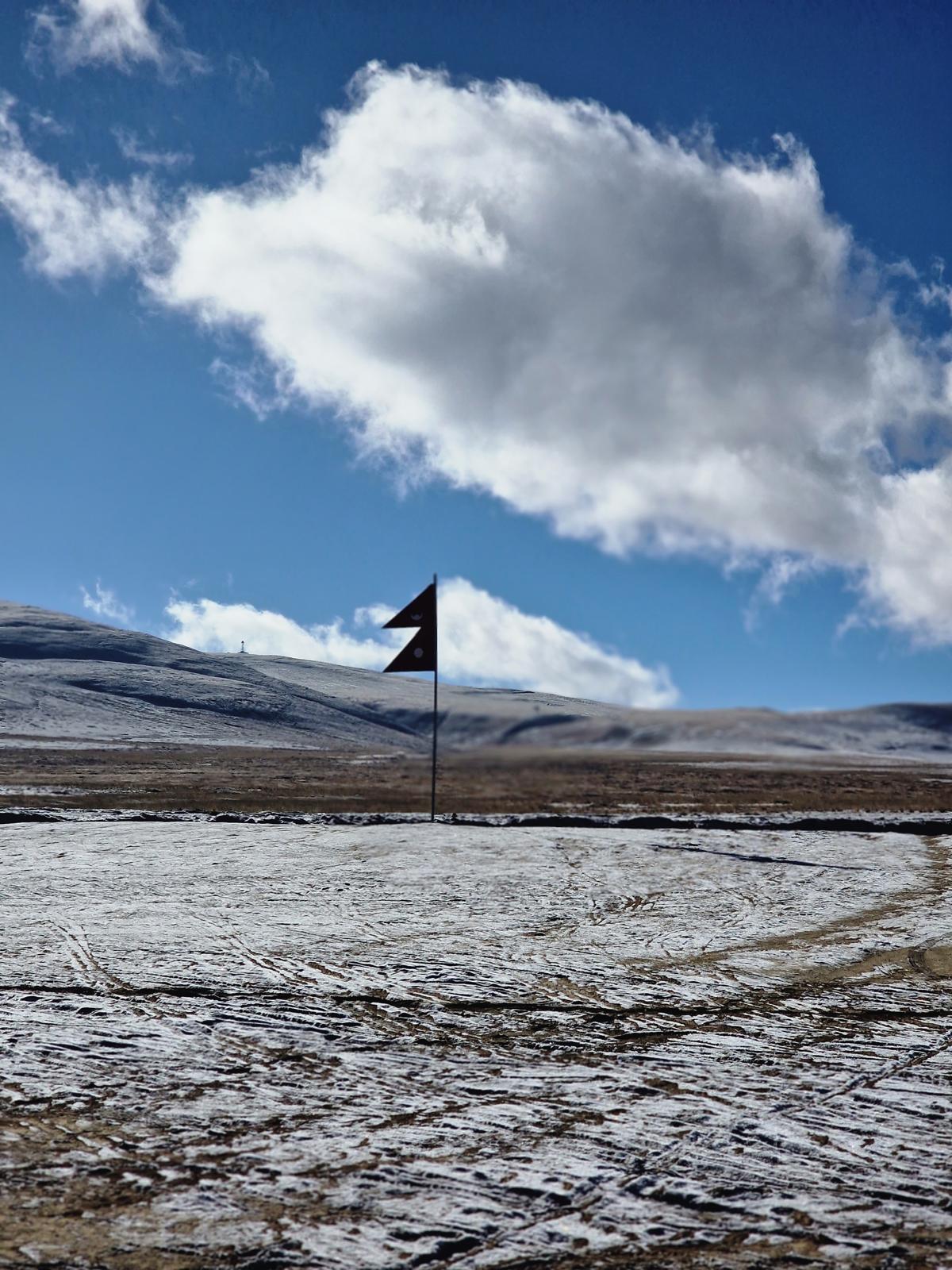 Flag on Mountain Pass